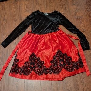 Rare Editions Black and Red Formal Kids Dress
